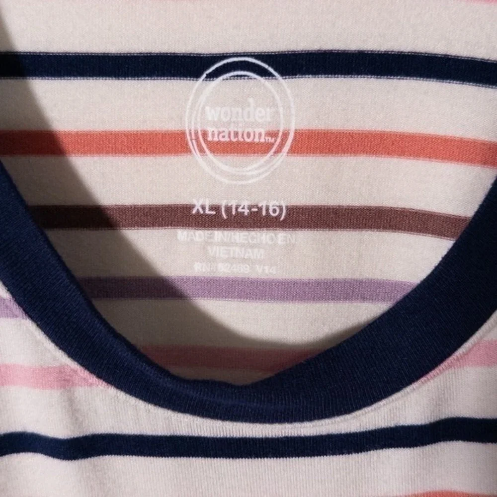 Wonder‎ Nation Striped Tank Dress Girls XL 14-16 Preppy Nautical Coastal Beachy
